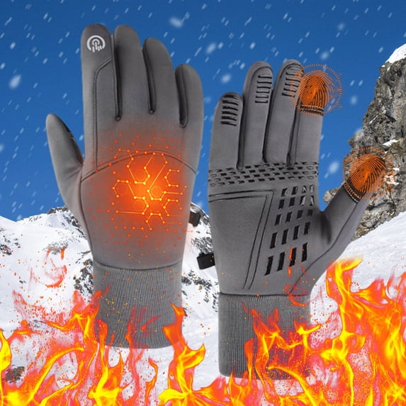 Tainini Winter Gloves for Men Women,Waterproof Thermal Warm Windproof Gloves Touch Screen Finger for Skiing Snow Driving Snowboarding,XL