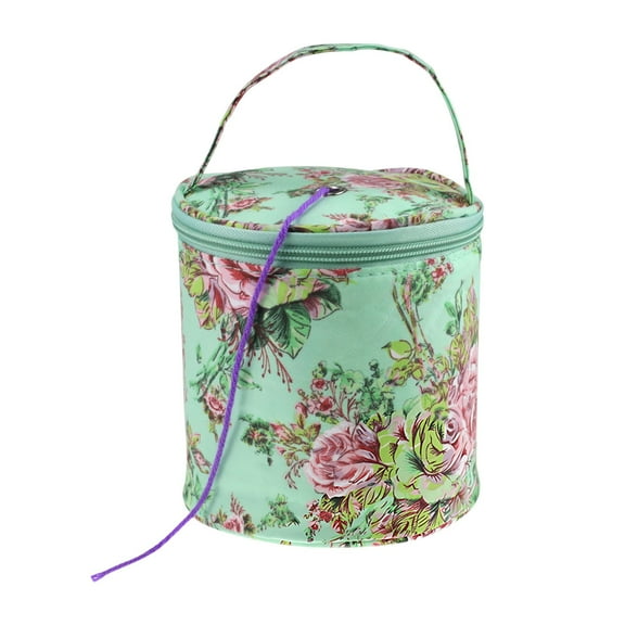 Tainini Yarn Storage Mini Yarn Bag, Empty Yarn Drum Knitting Bag Portable Yarn Holder, Small Travel Yarn Storage Organizer Case for Knitting & Crochet Supplies