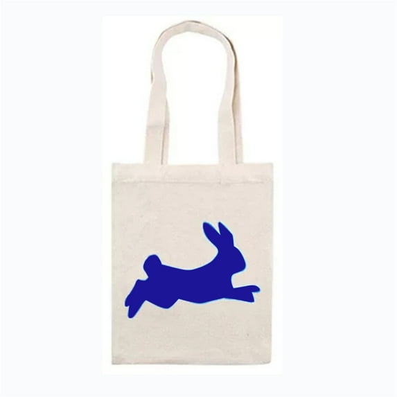 Tainini 6.7x9 Easter Canvas Tote Bag (Bunny Ears) for Easter Baskets, Spring Birthdays