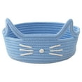 thumbnail image 1 of Tainini Cat Basket Storage Woven Organizer with Ears ,for Cat Dog Toy Bin Nursery Room Kid ,4x9in, 1 of 6