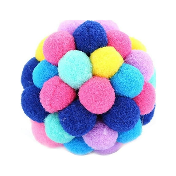 Tainini Cat Toy Balls , Colorful Balls for Cats, Interactive Playing Chewing Toys for Cats and Kittens