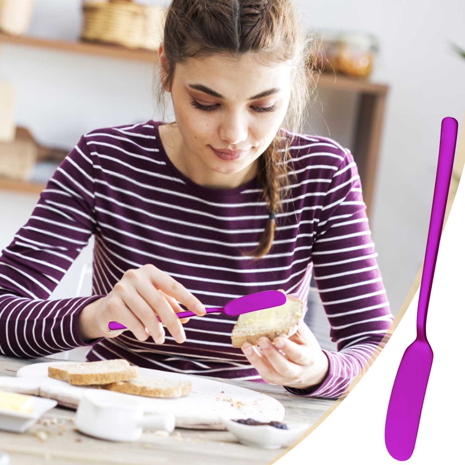 Tainini Cheese Spreader Knife, 6.5in Condiment Knives for Peanut ...