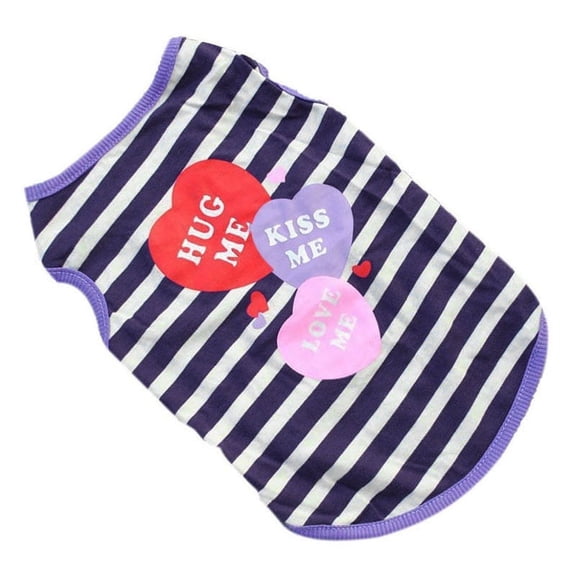 Tainini Dog Striped Shirt Light Sleeveless Puppy Dog Shirts Pet Apparel Tank Top Puppy Clothes,M