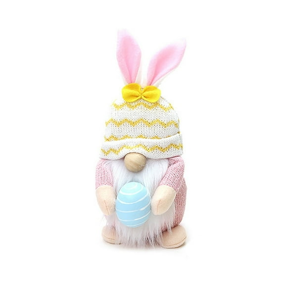Tainini Easter Gnomes Bunny Figurine Easter Faceless Dwarf Bunny Ornaments, Home Decor