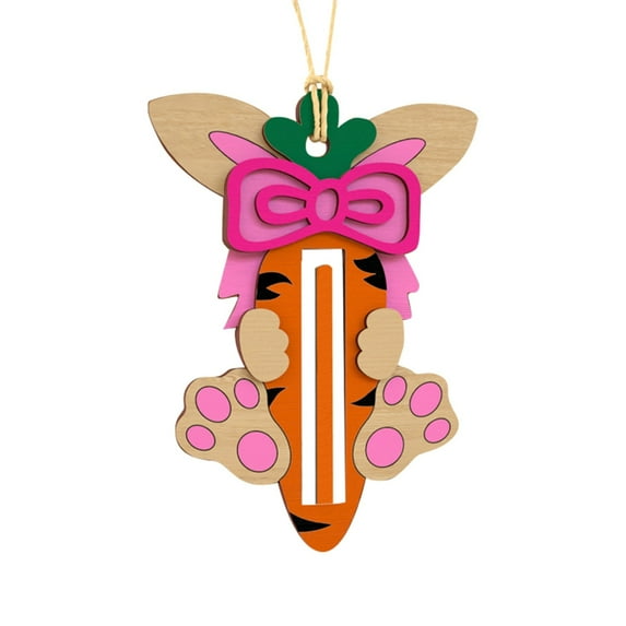 Tainini Easter Money Holder ,Wooden Easter Money Tree Bunny Rabbit Cash Holder for Holiday Table Decor