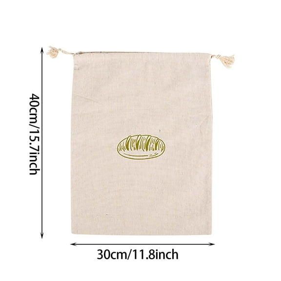 Tainini Linen Bread Bags ,11 x 15 Linen Reusable Food Storage for Homemade Bread