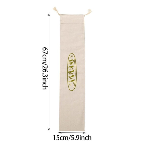 Tainini Linen Bread Bags ,26x 6 Linen Reusable Food Storage for Homemade Bread