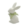 thumbnail image 1 of Tainini Mini Ceramic Rabbit Figurines, 3in Porcelain Easter Bunny for Home, Tabletop Ornament, 1 of 7