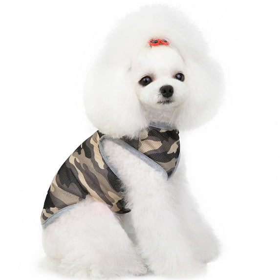 Tainini Sleeveless Camouflage Dog Vest for Small, Medium, and Large Breeds,M