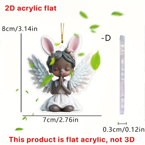 Tainini Spring Easter Acrylic Angel Ornaments Happy Easter Ornaments for Easter Tree Party Home Classroom Decor