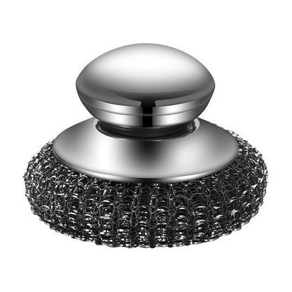 Tainini Stainless Steel Wool Scrubber with Handle, for Cleaning Iron, Dishes, Kitchen Pots