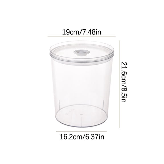 Tainini Sealed Bucket Grocery Snacks Transparent Food Display Bucket Moisturee-proof Household Spaghetti Flour Bucket Creatives Storage Bucket