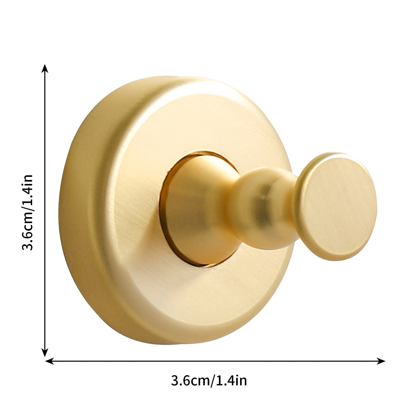 ABPETE Stainless Steel Coat/Robe Clothes Hook For Bath Kitchen Modern Hotel Style Bathroom Double Towel Hook Wall Mounted Black Gold Ag1407b Bd - View #5