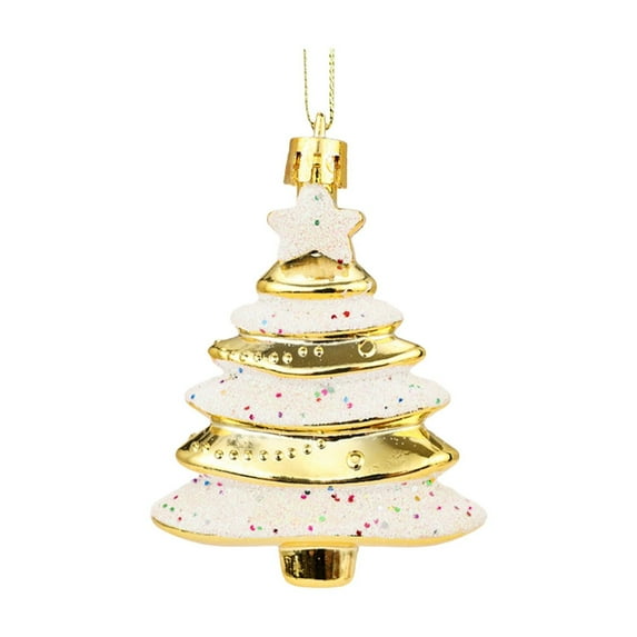 Tainini 3in Tree-Shaped Ornaments,Xmas Hanging Ornaments for Christmas Tree Holiday Party Decor