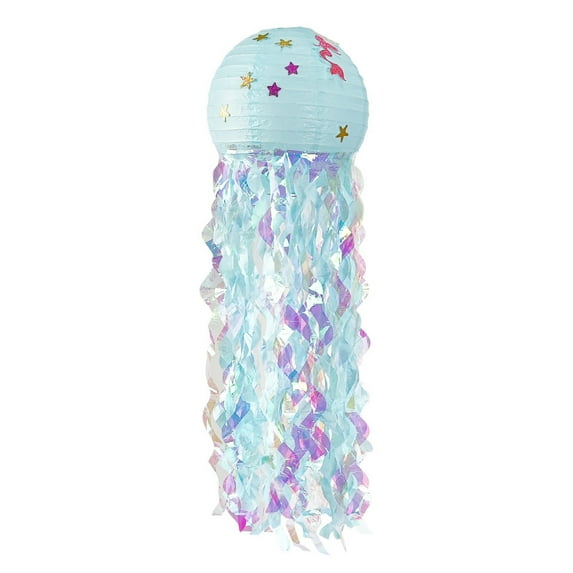 Tainini Hanging Jelly Fish Lanterns, Gradient Colorful Paper Lanterns for Mermaid Theme Party Under The Sea Ocean Birthday Decorations