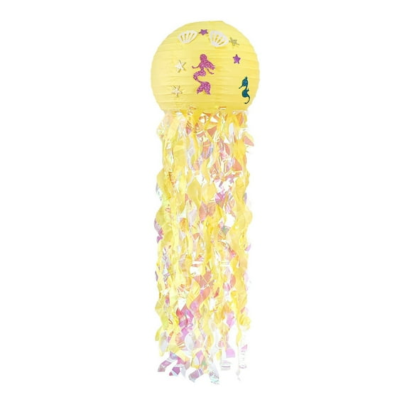 Tainini Hanging Jelly Fish Lanterns, Gradient Colorful Paper Lanterns for Mermaid Theme Party Under The Sea Ocean Birthday Decorations