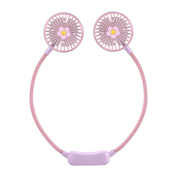 Tainini Portable Hanging Neck Fan ,Wearable Personal Fan, Battery Operated Rechargeable Necklace Fan for Women Camping Outdoor