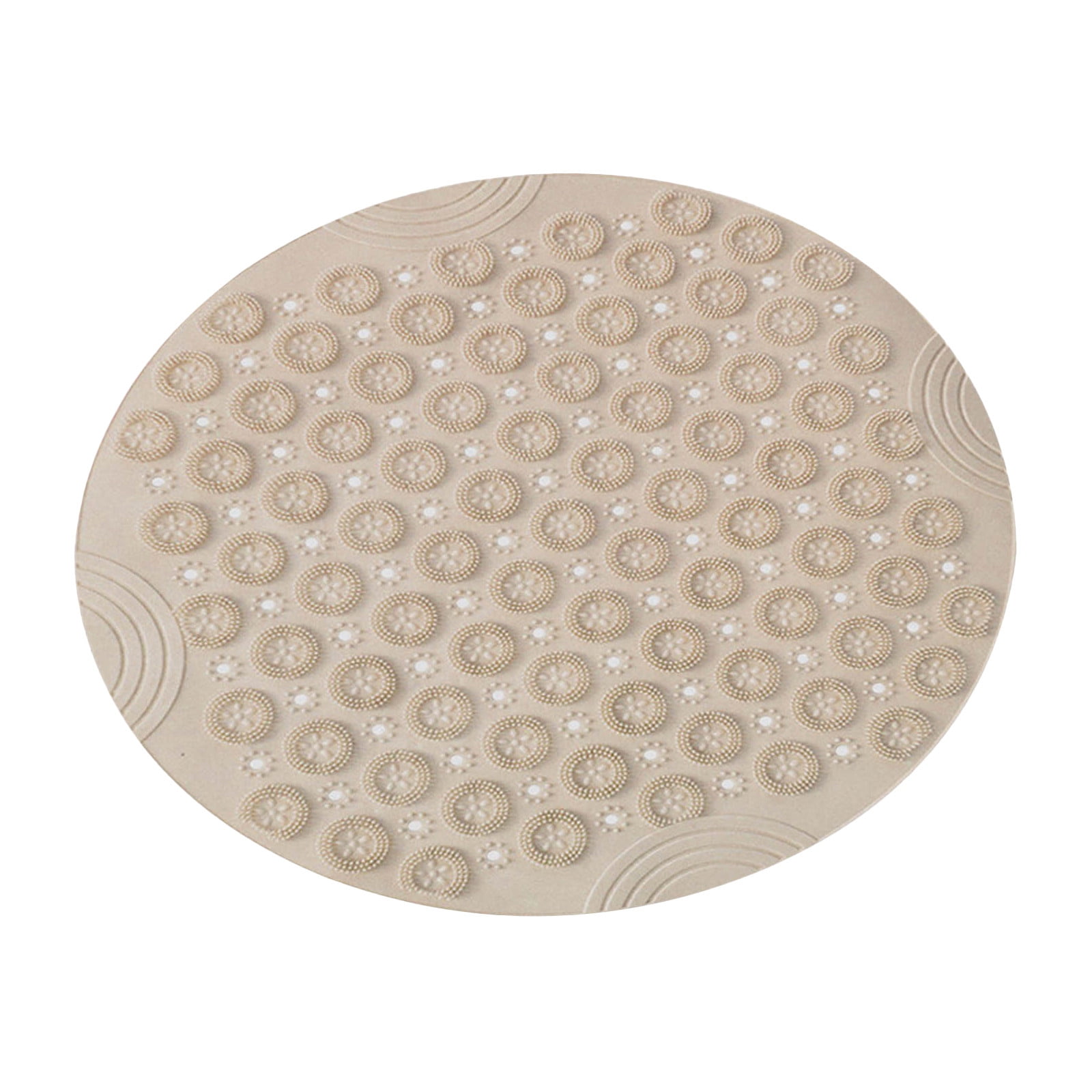Tainini Round Non Slip Shower Mat, Anti Slip Bath Mats with Drain Hole ...