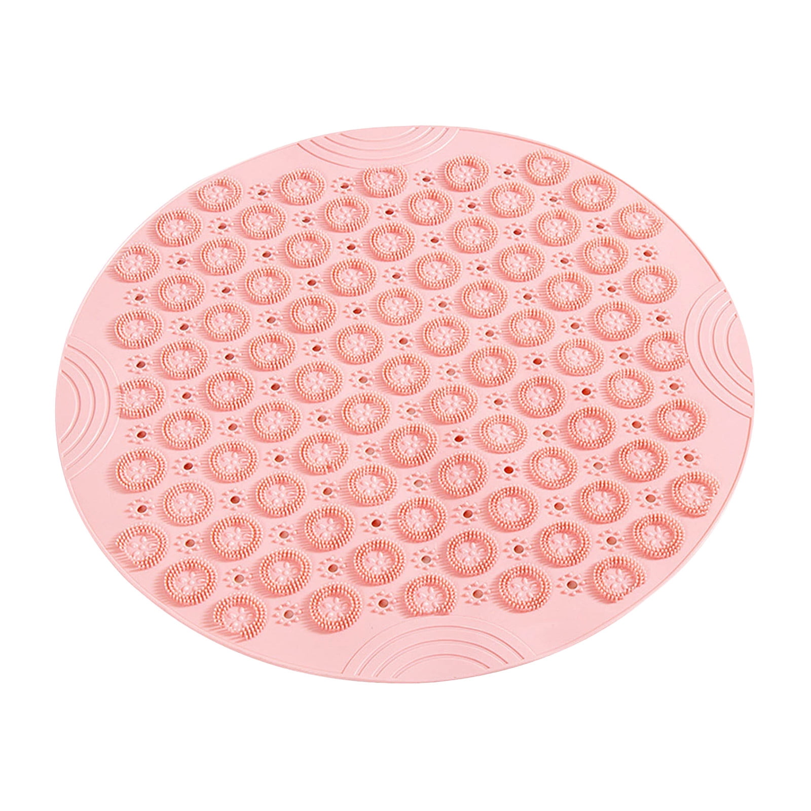 Tainini Round Non Slip Shower Mat, Anti Slip Bath Mats with Drain Hole ...