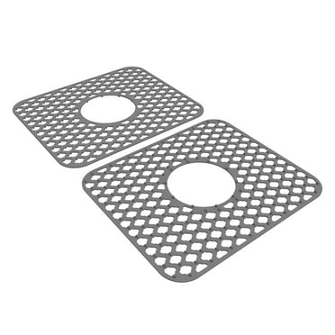 Tainini Silicone Sink Mat, Kitchen Sink Protectors for Kitchen Sink Grid Accessory with Center Drain 13.7"x 11.8", for Bottom of Porcelain Sink