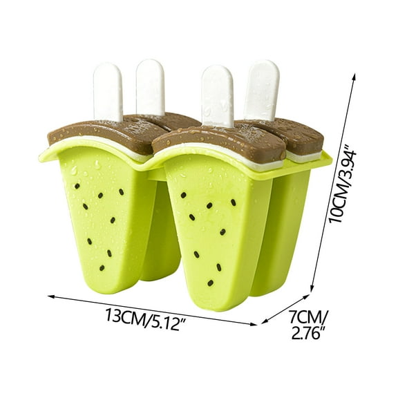 Tainini Watermelon Ice Popsicle Molds - Reusable Homemade Ice Cream Pops Mold - Make Popsicles with Yogurt, Juice or Smoothies