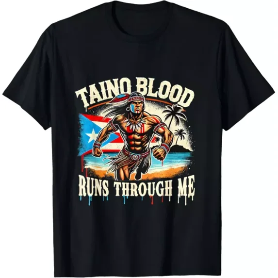 Taino Blood Runs Through Me Indigenous Caribbean Culture Tee T-Shirt Unisex S-5XL Hot Trending Shirt, Vintage Birthday Gift