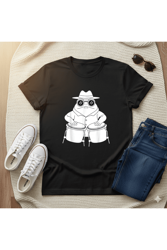 Taino Coqui Frog Rainforest Percussion Boricua Pride Vibe Unisex T-Shirt, up to Size 5XL