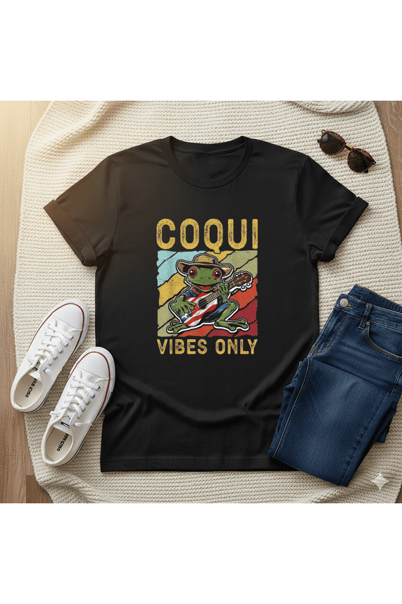 Taino Coqui Frog Symbol Boricua Puerto Rican Heritage Unisex T-Shirt, up to Size 5XL