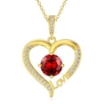 thumbnail image 1 of Taioiat Birthstone Necklace for Women Heart and Love Gold Plated Pendant Birthstone Jewelry Birthday Anniversary Mother's Day Jewelry Gift for Mom Wife Sister Girlfriend Her, 1 of 7