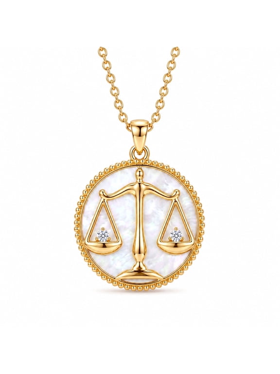 Constellation Necklace 14k Gold Plated Libra Pendant Horoscope Zodiac Jewelry Constellation Gifts for Women Birthday Christmas