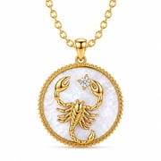 Taioiat Constellation Necklace 14k Gold Plated Scorpio Pendant Horoscope Zodiac Jewelry Scorpio Gifts for Women Birthday Christmas