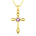 thumbnail image 1 of Taioiat Cross Necklaces for Women 14K Gold Plated June Birthstone Necklace Christian Pendant Religion Jewelry Gifts Wife Mother Girlfriend, 1 of 7