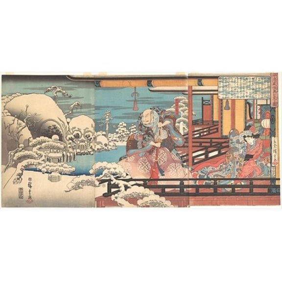 Posterazzi MET45283 Taira No Kiyomoris Spectral Vision Poster Print by Utagawa Hiroshige Japanese Tokyo Edo 1797-1858 Tokyo Edo 18 X
