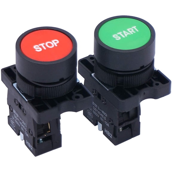 Taiss Momentary Push Button Switch Start/Stop Red Green Sign NO NC AC 660V 10A..