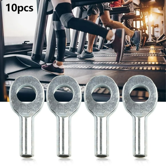 Taituoti 10Pcs Gym Pulley Machine Cable Eyelet Terminal Wire Rope Port Joint Stopper,6Mm