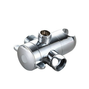 Taituoti 3-Way Abs Bathroom Shower Head Diverter Valve Sprayer Mount Water Separator--Silver
