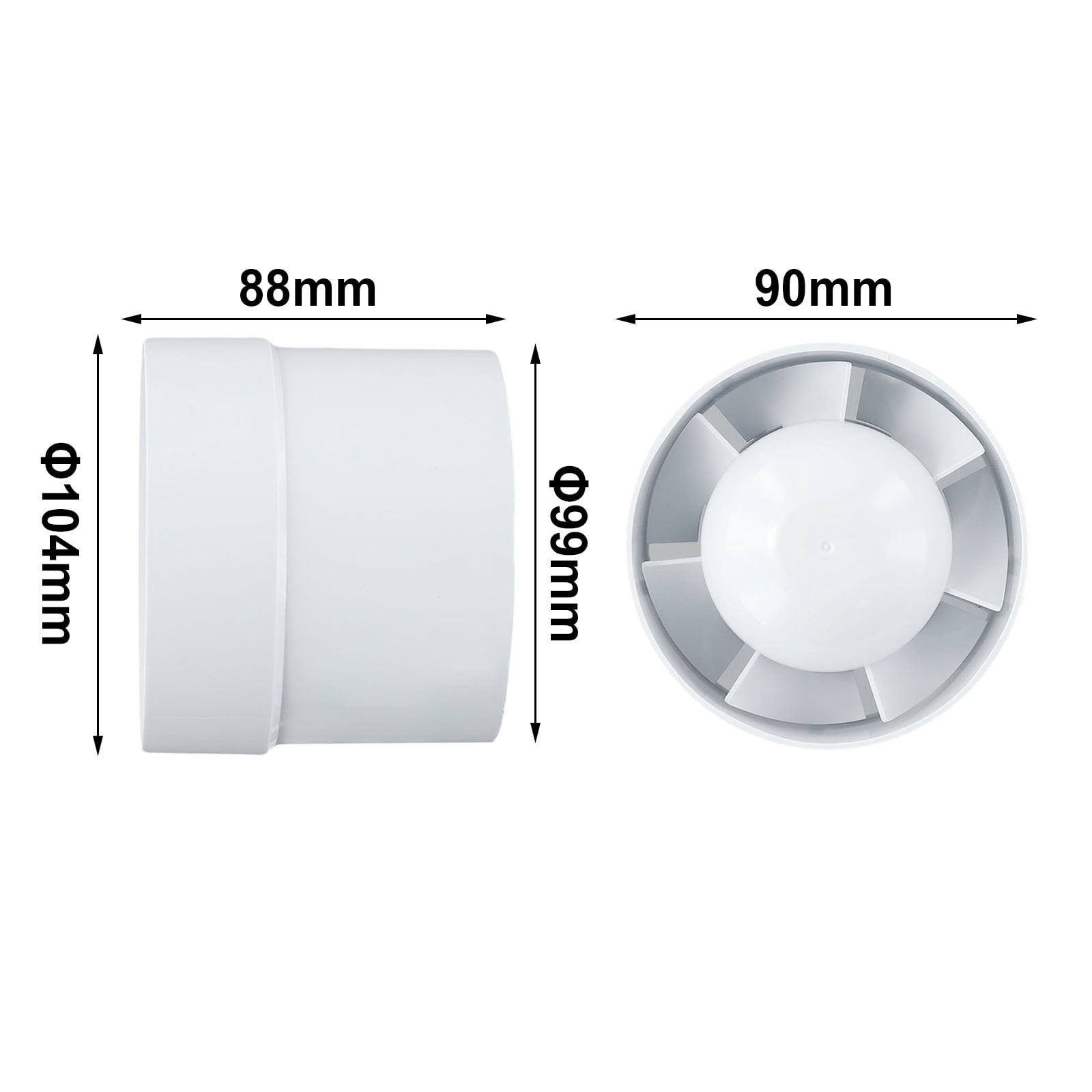 Taituoti 4" 5" 6" 100 125 150 Mm In-Line Extractor Fan Air Blower Fan Bathroom Kitchen,4”