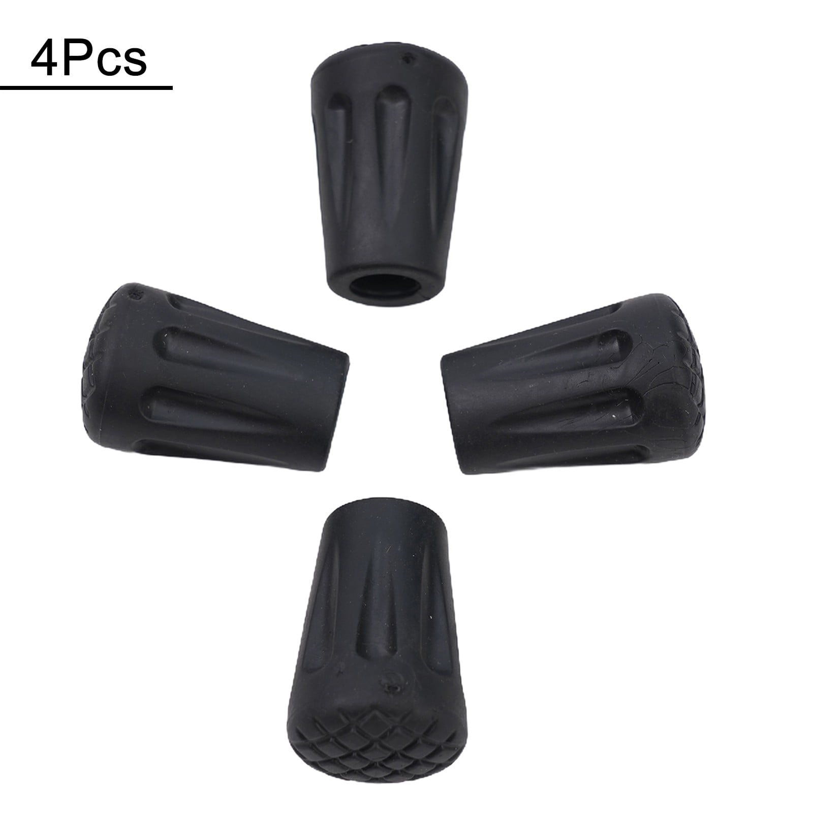Taituoti 4Pcs Walking Rubber Ferrules Cane Crutch Tip Ends Trekking Pole Tip Cover