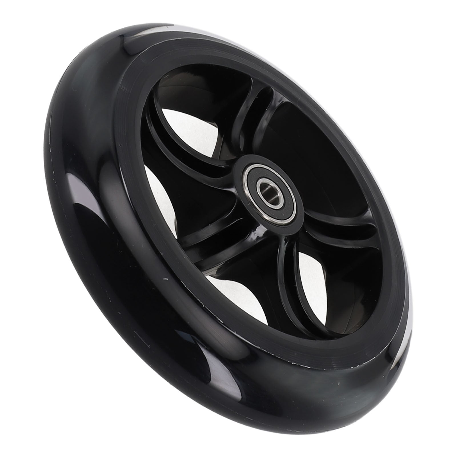 Taituoti Scooter Wheel 6 Inch Wheels Wheelchair Front Wheels With Bearing 145Mm,Black Transparent