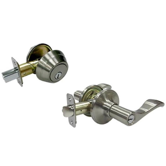 Taiwan FU Hsing Industrial 222895 Tru-Guard Naples Entry Lever Lock - Stain Nickel
