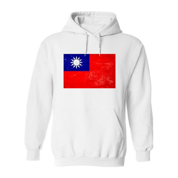 Taiwan Flag Design Hoodie Men -Image by Shutterstock, Male Medium