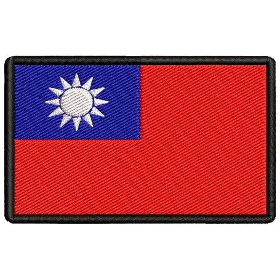 Taiwan Flag Embroidered Iron-on Patch