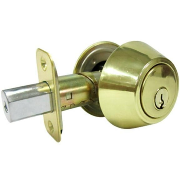 Taiwan Fu Hsing Industrial 222015 Tru-Guard Double Cylinder Deadbolt, Polished Brass