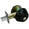 thumbnail image 1 of Taiwan Fu Hsing Industrial 222894 Tru-Guard Wavelet Single Cylinder Deadbolt, Aged Bronze, 1 of 2