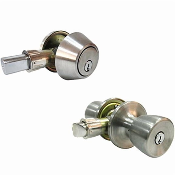 Taiwan Fu Hsing Industrial 223654 Tru-Guard Tulip Mobile Home Combination Lockset, Stainless Steel