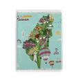 thumbnail image 1 of Taiwan Map Landscape China Travel Notebook Gum Cover Diary Soft Cover Journal, 1 of 3