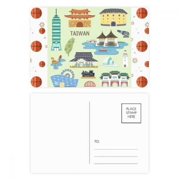 Taiwan Travel China Confucius Temple Basketball Postcard Set Thanks Card Mailing Side 20pcs