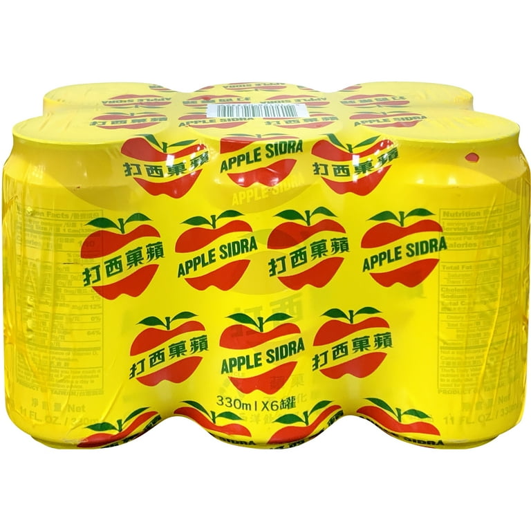 Taiwanese Apple Soda Drink - Apple Sidra 66oz/(330mlx6cans)苹果西