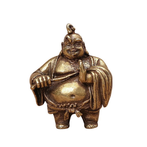 Taiyi Real Solid Copper Person Decoration Piece Retro Artifact Miniature Carving