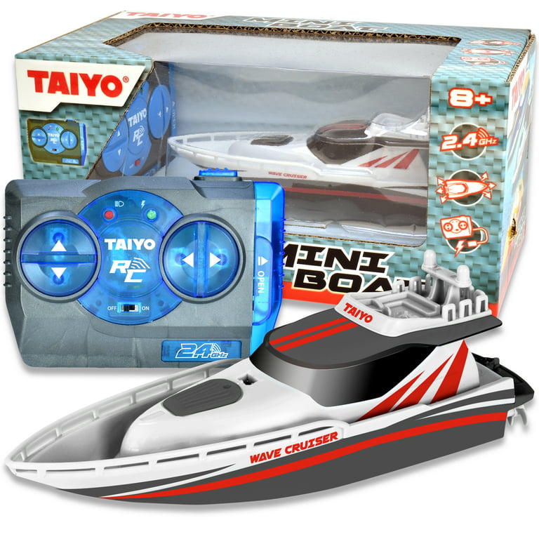 Taiyo - Wave Cruiser RC Boat - Mini Size for Pools, Tubs, or Hot